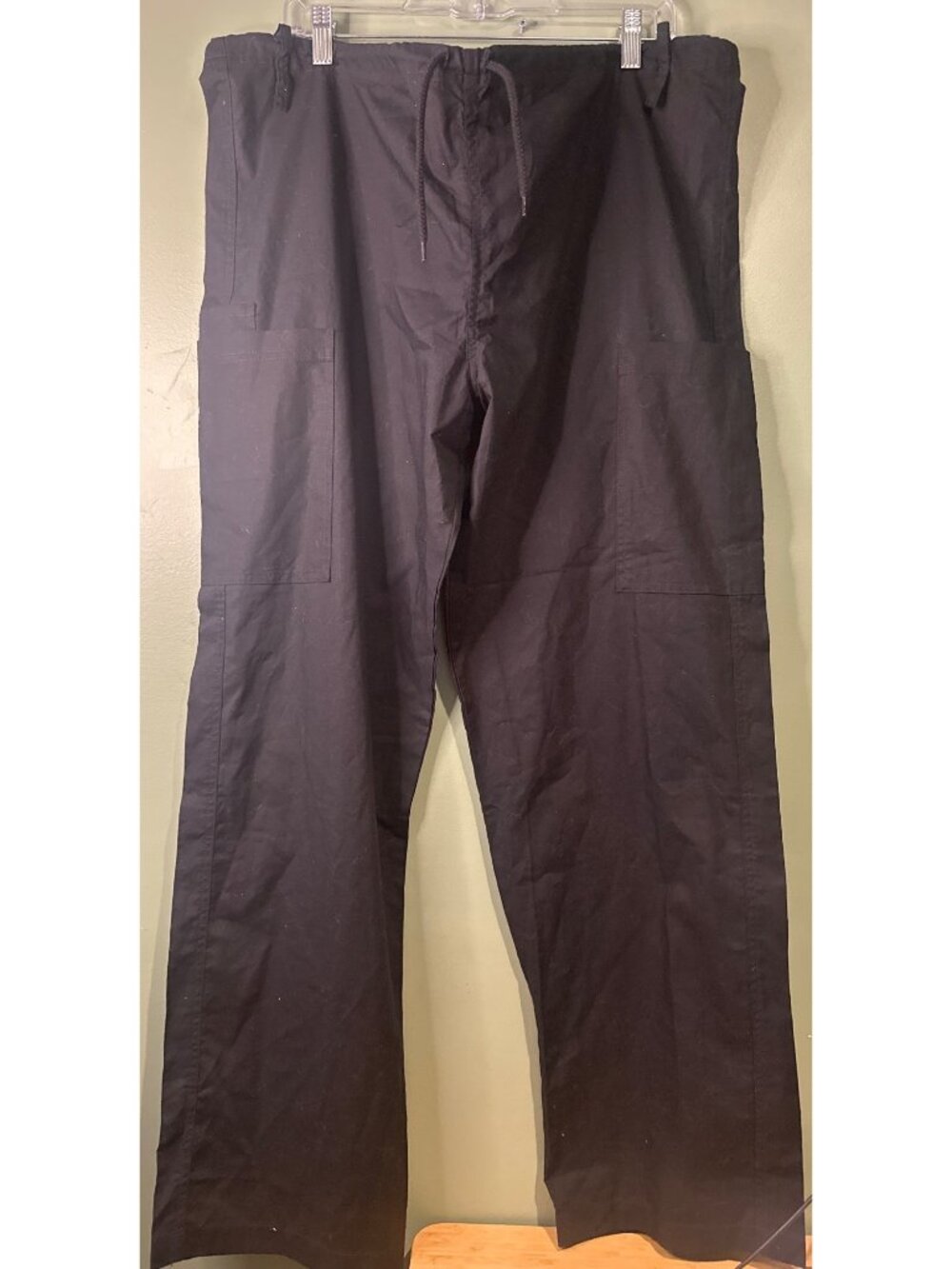 S.C.R.U.B.S NWT Black Scrub Pants Size Large Average Unisex Medical Utility